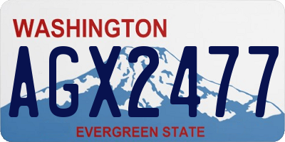 WA license plate AGX2477