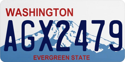 WA license plate AGX2479