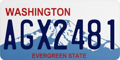 WA license plate AGX2481