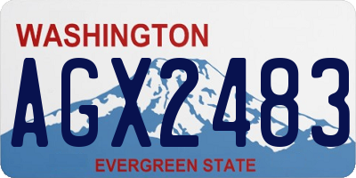 WA license plate AGX2483