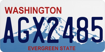 WA license plate AGX2485