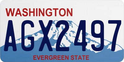 WA license plate AGX2497