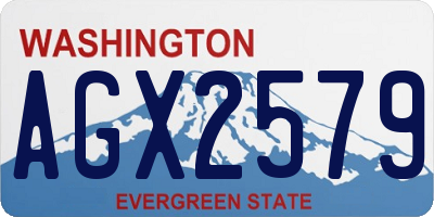 WA license plate AGX2579
