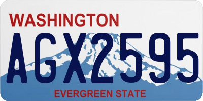 WA license plate AGX2595