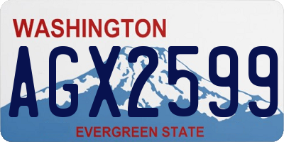 WA license plate AGX2599