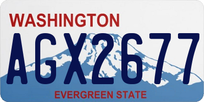 WA license plate AGX2677
