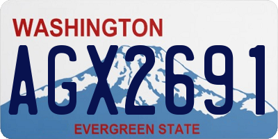 WA license plate AGX2691