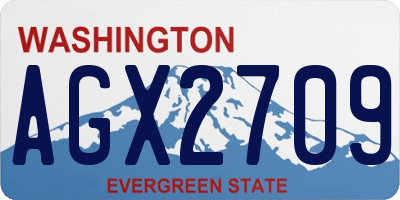 WA license plate AGX2709