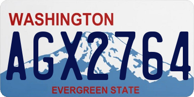 WA license plate AGX2764