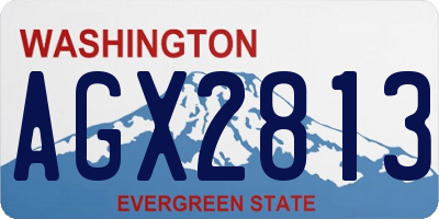 WA license plate AGX2813