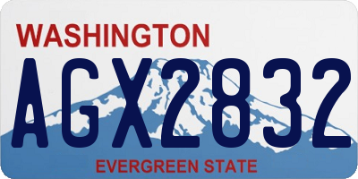 WA license plate AGX2832