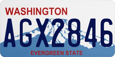 WA license plate AGX2846