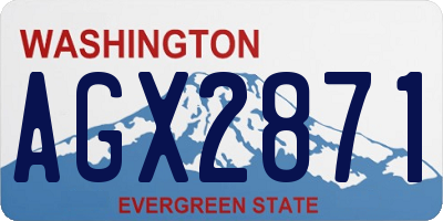 WA license plate AGX2871