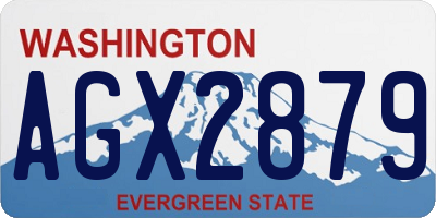 WA license plate AGX2879