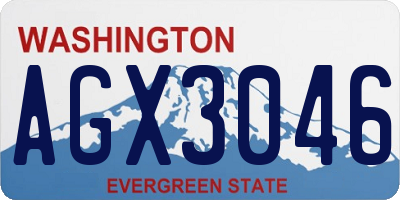 WA license plate AGX3046