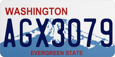 WA license plate AGX3079