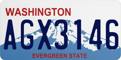 WA license plate AGX3146