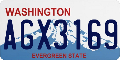 WA license plate AGX3169