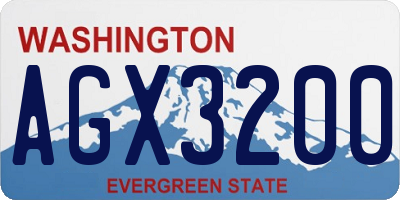 WA license plate AGX3200