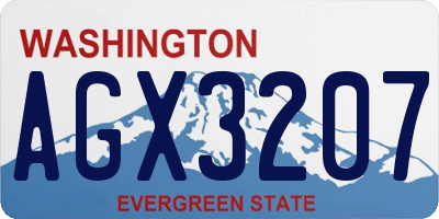 WA license plate AGX3207
