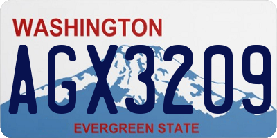 WA license plate AGX3209