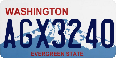 WA license plate AGX3240