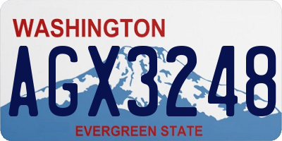WA license plate AGX3248