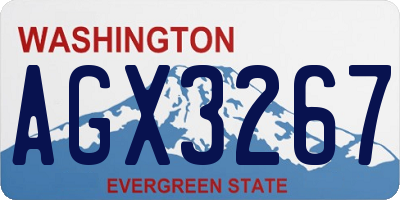 WA license plate AGX3267
