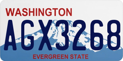 WA license plate AGX3268