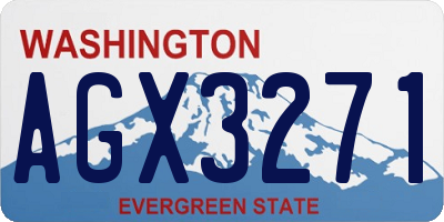 WA license plate AGX3271