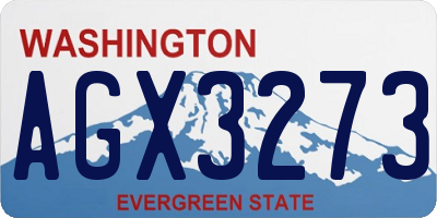 WA license plate AGX3273