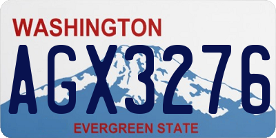 WA license plate AGX3276