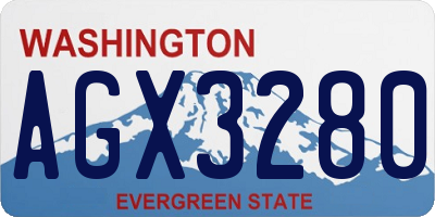WA license plate AGX3280