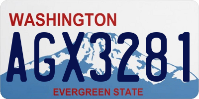 WA license plate AGX3281