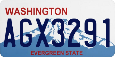 WA license plate AGX3291