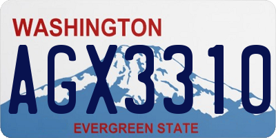 WA license plate AGX3310