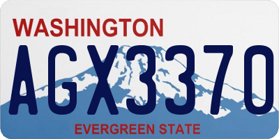 WA license plate AGX3370