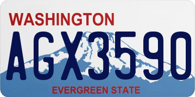 WA license plate AGX3590