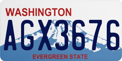 WA license plate AGX3676