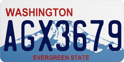 WA license plate AGX3679