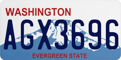 WA license plate AGX3696