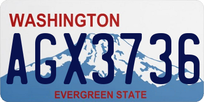 WA license plate AGX3736