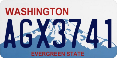 WA license plate AGX3741
