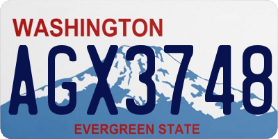 WA license plate AGX3748