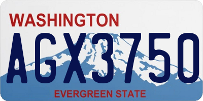 WA license plate AGX3750