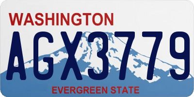 WA license plate AGX3779