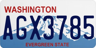 WA license plate AGX3785