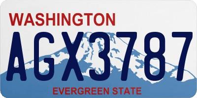 WA license plate AGX3787