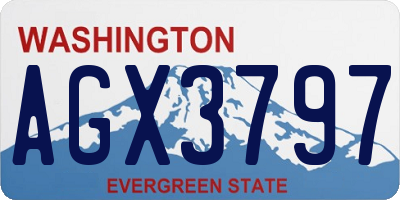 WA license plate AGX3797