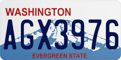 WA license plate AGX3976
